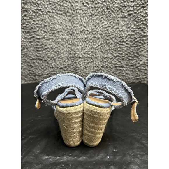 Castaner Espadrilles Carina Denim Canva Wedge Heel Ankle Wrap Women's‎ 35 US 5 - Picture 4 of 9